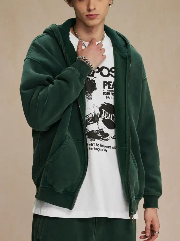 Men’s Zip Up Long Sleeve Hoodie