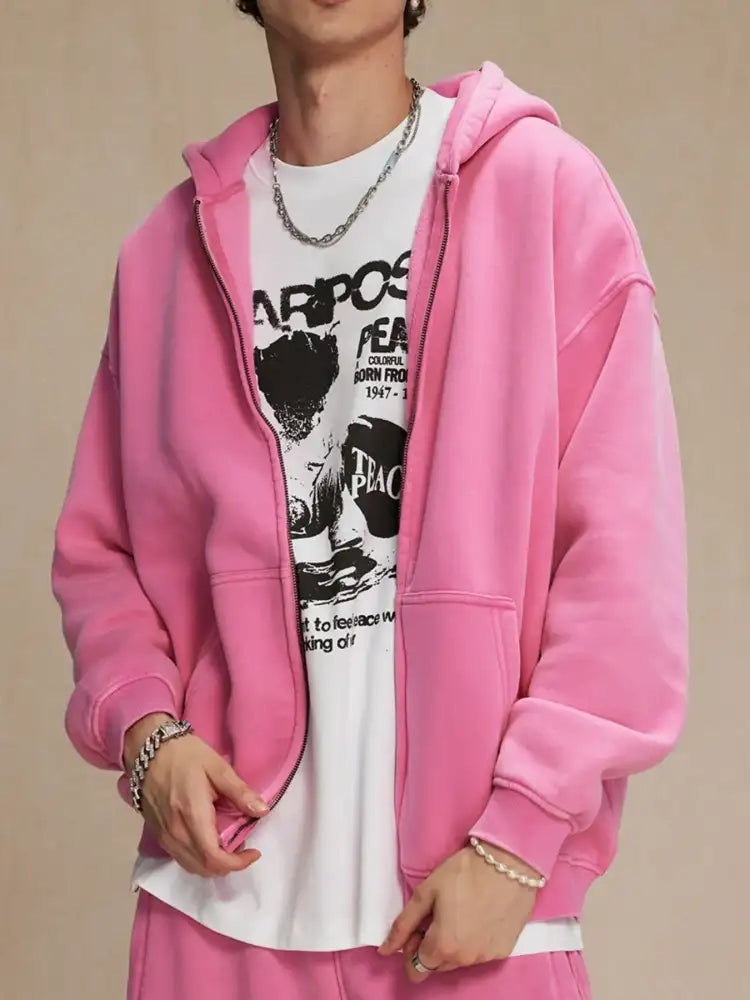 Men’s Zip Up Long Sleeve Hoodie