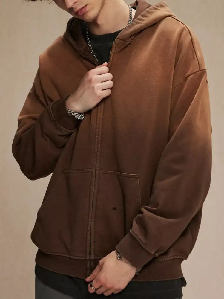 Men’s Zip Up Long Sleeve Hoodie