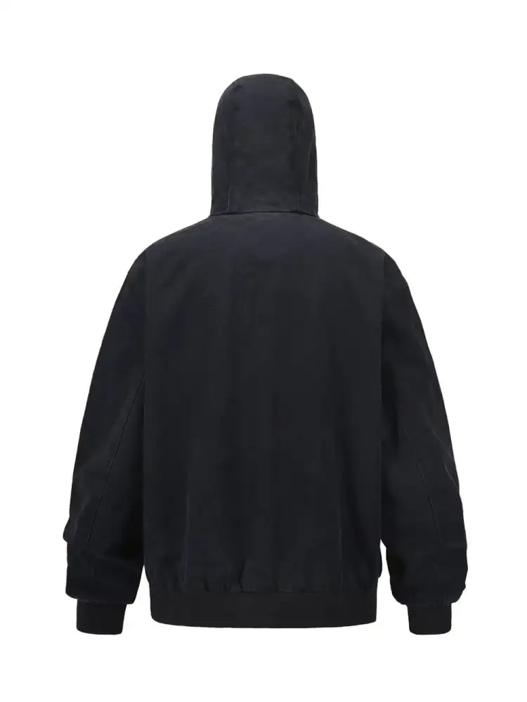 Men’s Zip Up Washed Hooded Jacket