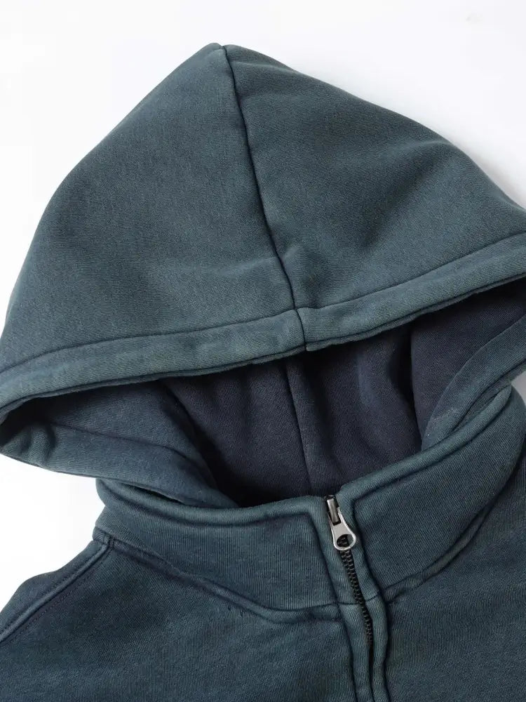 Men’s Zip Up Washed Hoodie