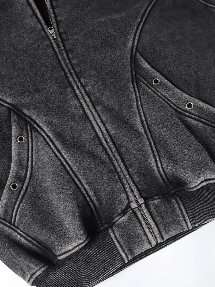 Men’s Zip Up Washed Hoodie