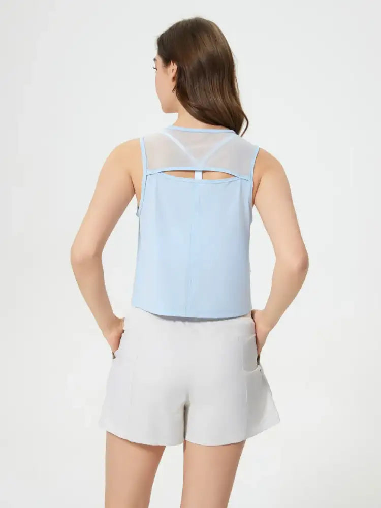 Millennia Round Neck Cropped Active Tank