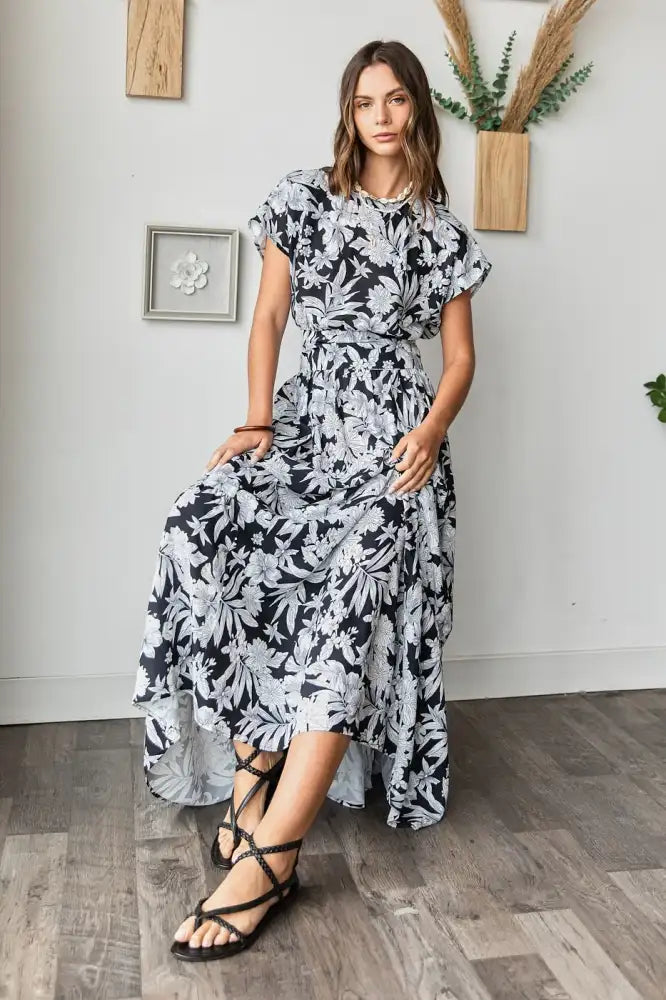 Mittoshop Tropical Print Top and Skirt Set