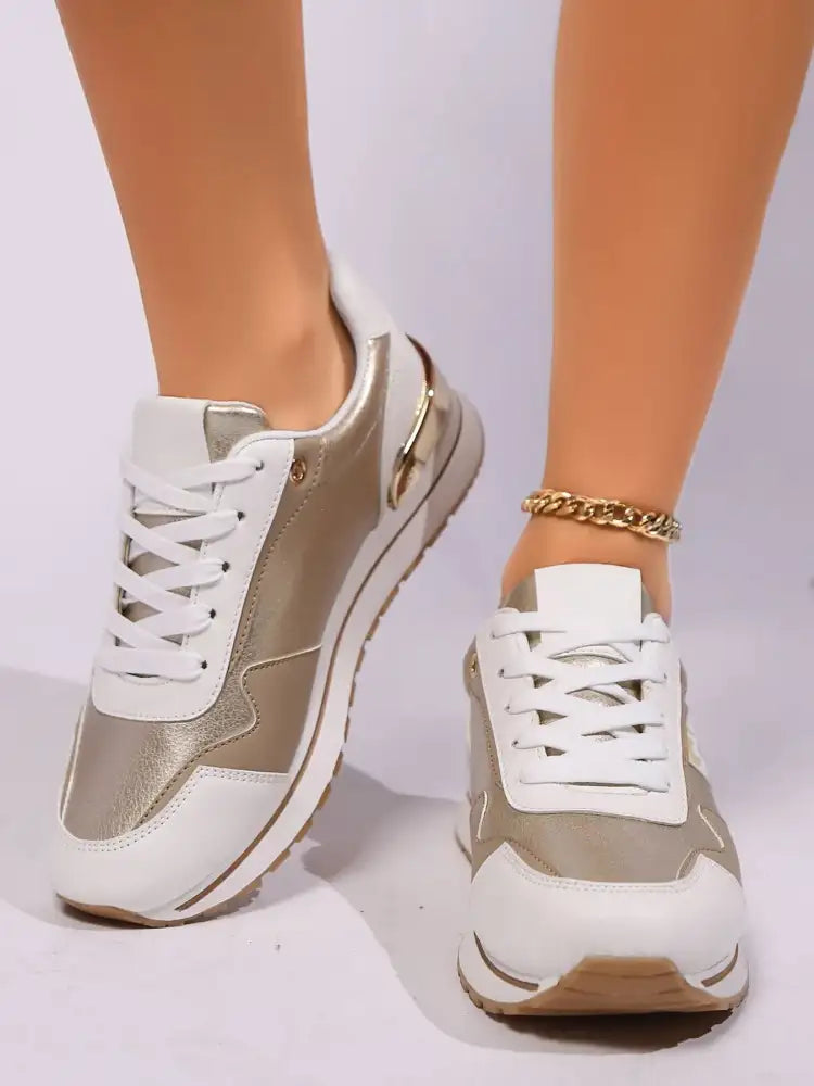 Multi-Color Leopard Lace Up Sneakers