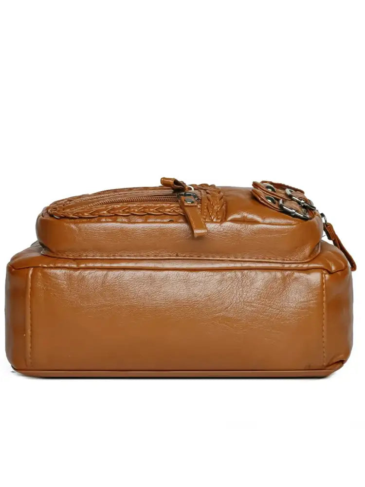 Multi Pockets PU Leather Shoulder Bag