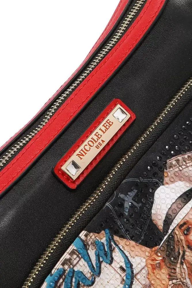 Nicole Lee USA Martha Travels Italy Multi Pocket Shoulder Bag