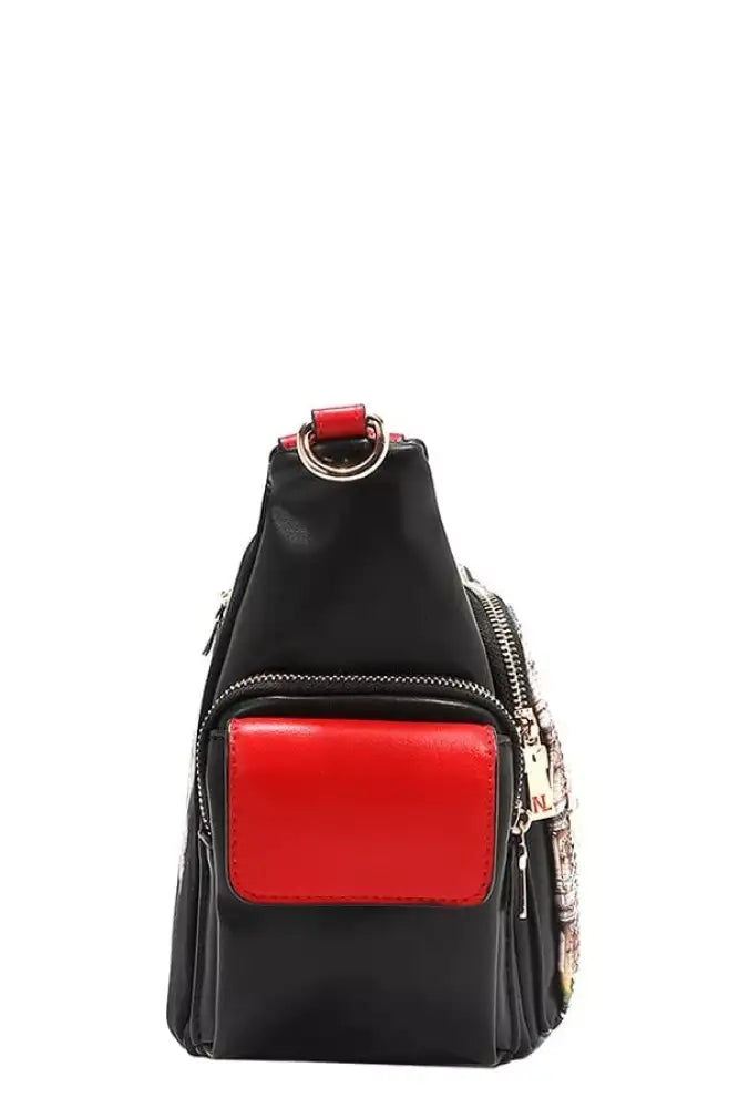 Nicole Lee USA Martha Travels Italy Multi Pocket Shoulder Bag