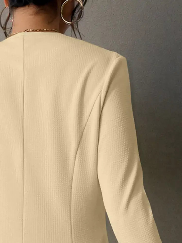 One Button Long Sleeve Blazer