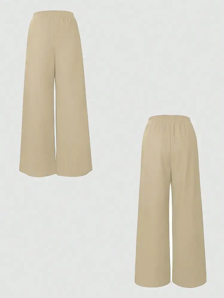 One Button Sleeveless Top and Pants Set