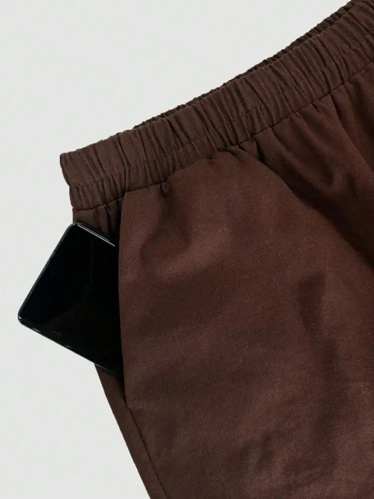 One Button Sleeveless Top and Pants Set