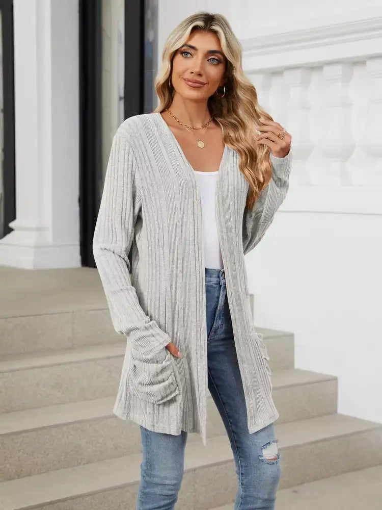 Open Front Long Cardigan