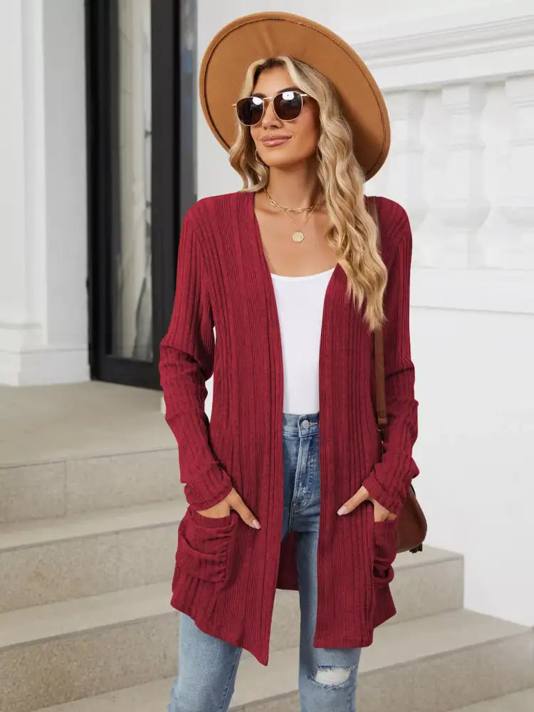 Open Front Long Cardigan