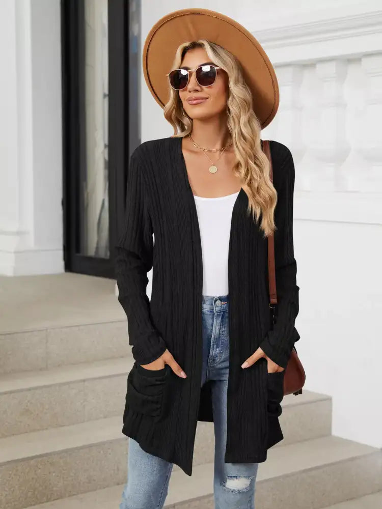 Open Front Long Cardigan
