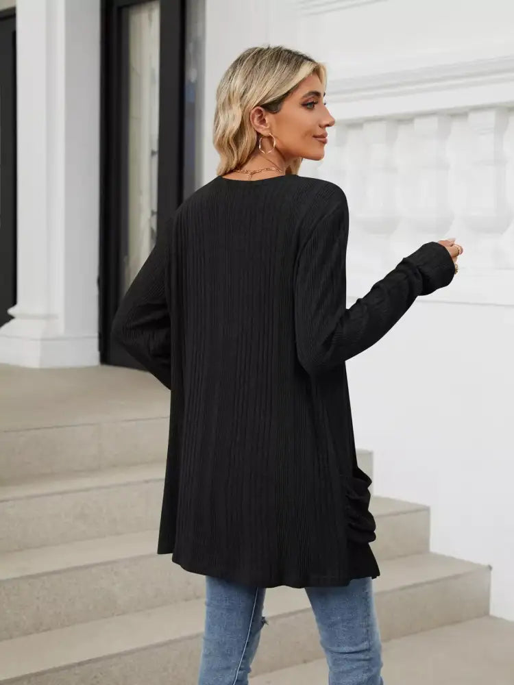 Open Front Long Cardigan