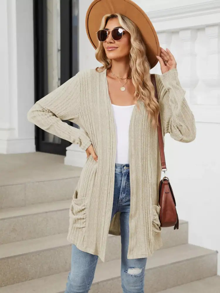 Open Front Long Cardigan