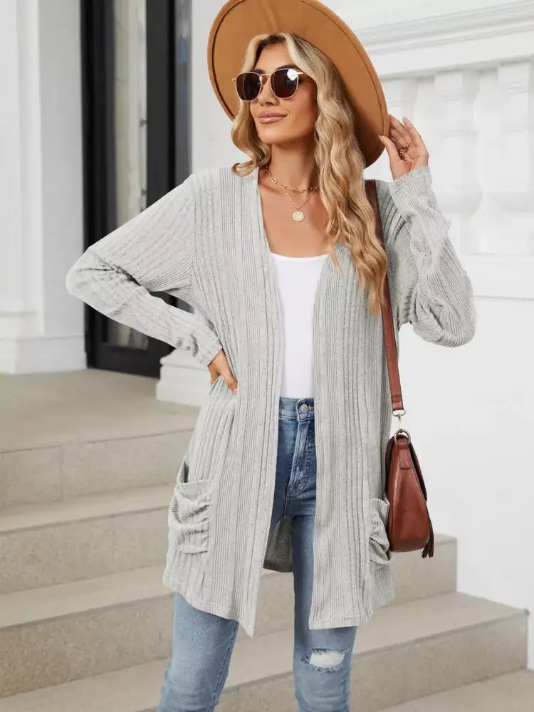 Open Front Long Cardigan