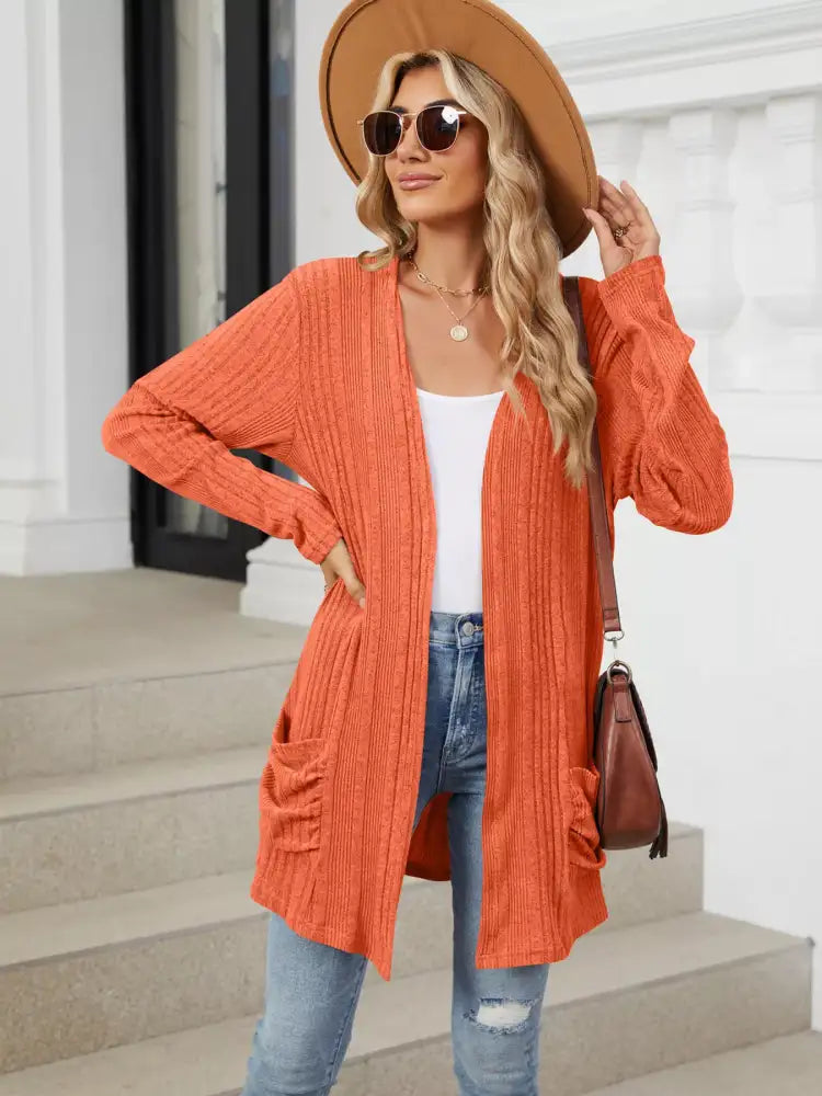 Open Front Long Cardigan