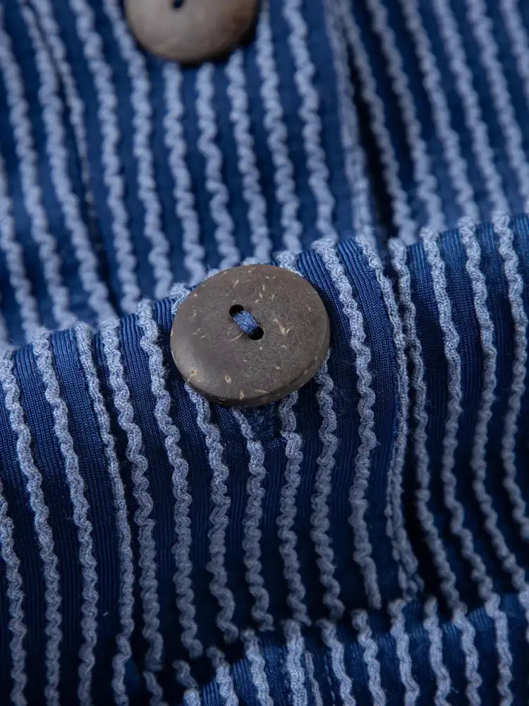 Oversized Twist Ribbed Collared Henley Top with Roll Up Sleeve