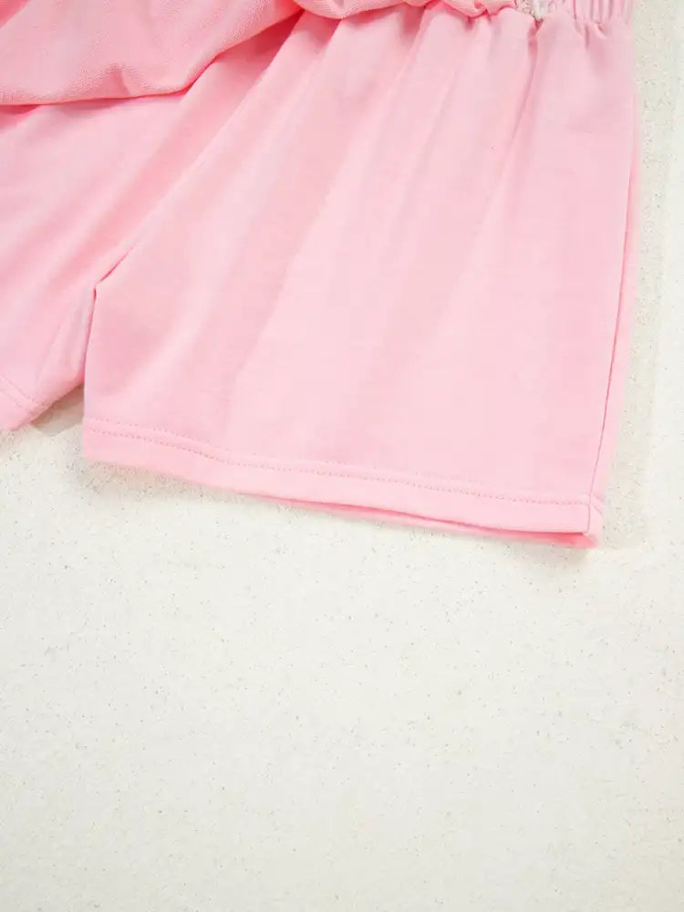 Peter Pan Lace Embellished Neck Sweatshirt and Skirt Two Piece Set