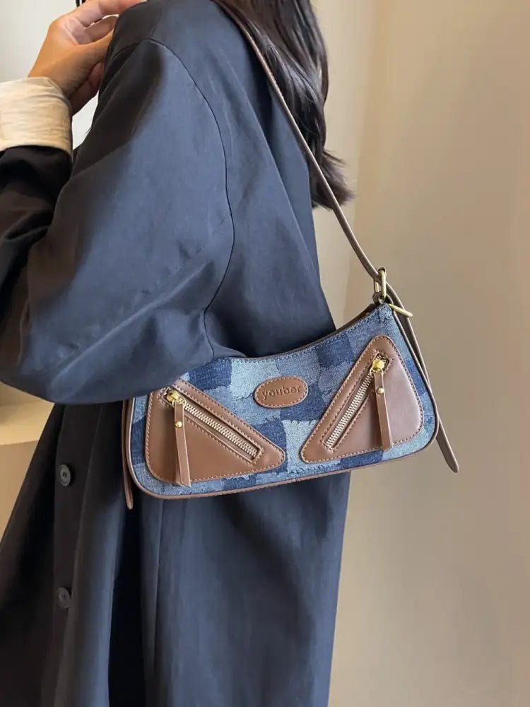 Plaid Adjustable Strap Shoulder Bag