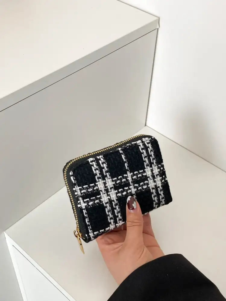 Plaid Polyester Card Case