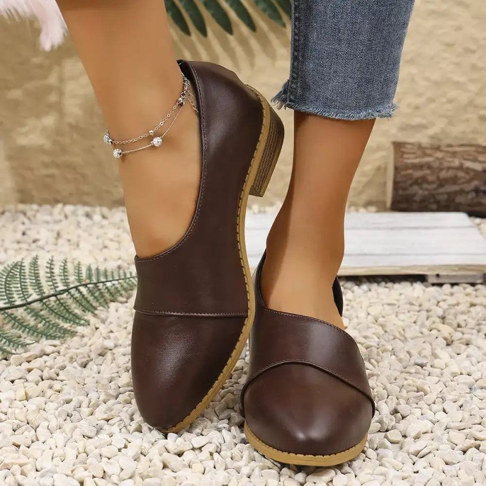 Point Toe Block Heels Loafers