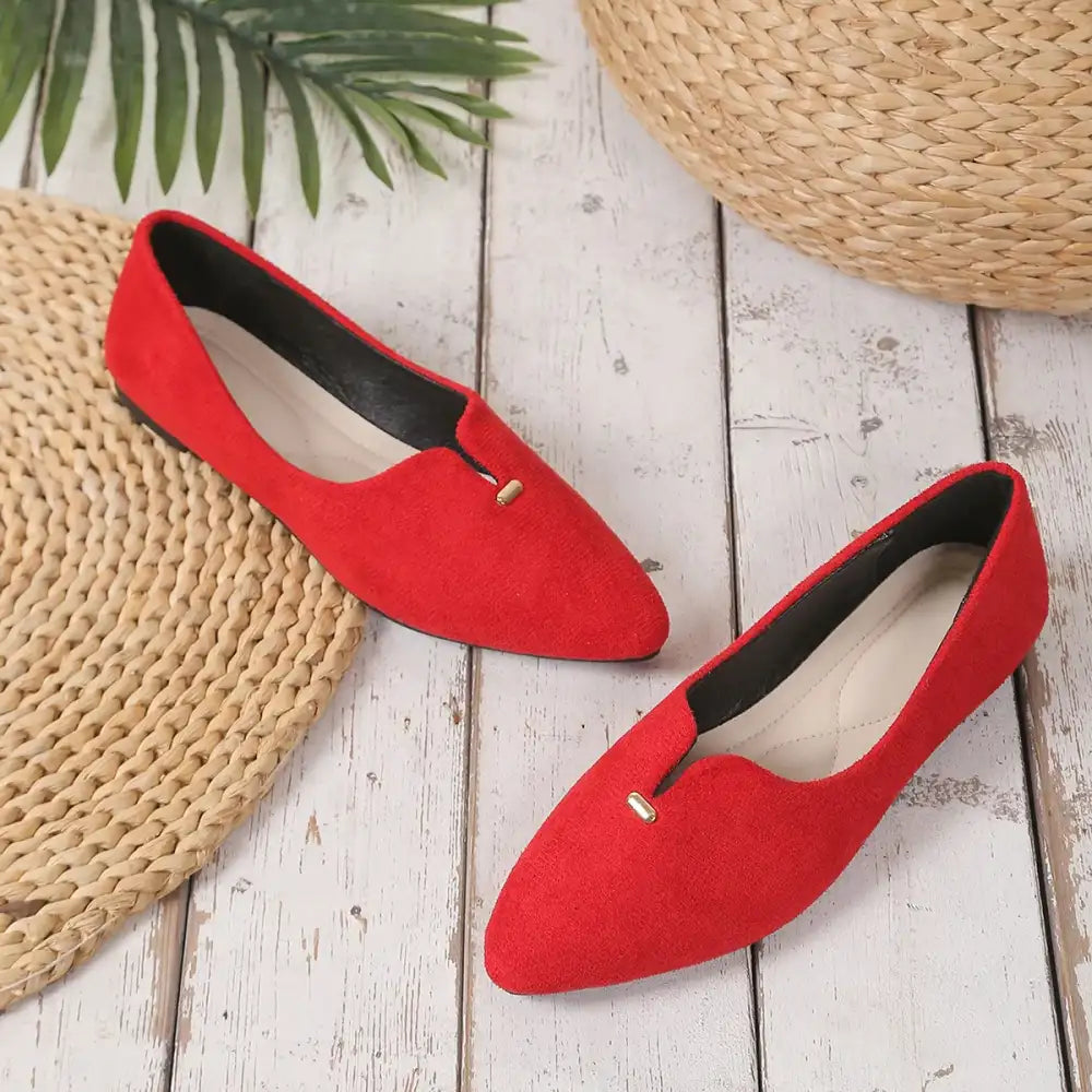 Point Toe Flats Slip-Ons