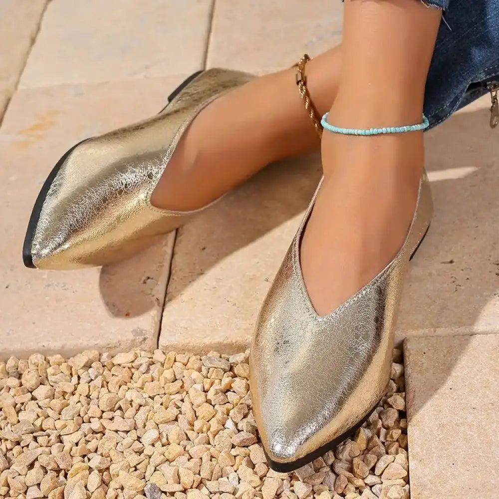 Point Toe Flats Slip-Ons