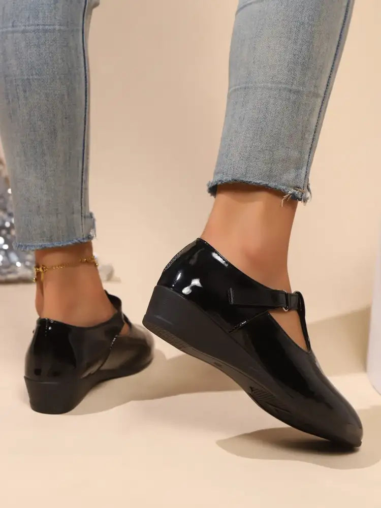 Point Toe Wedge Loafers