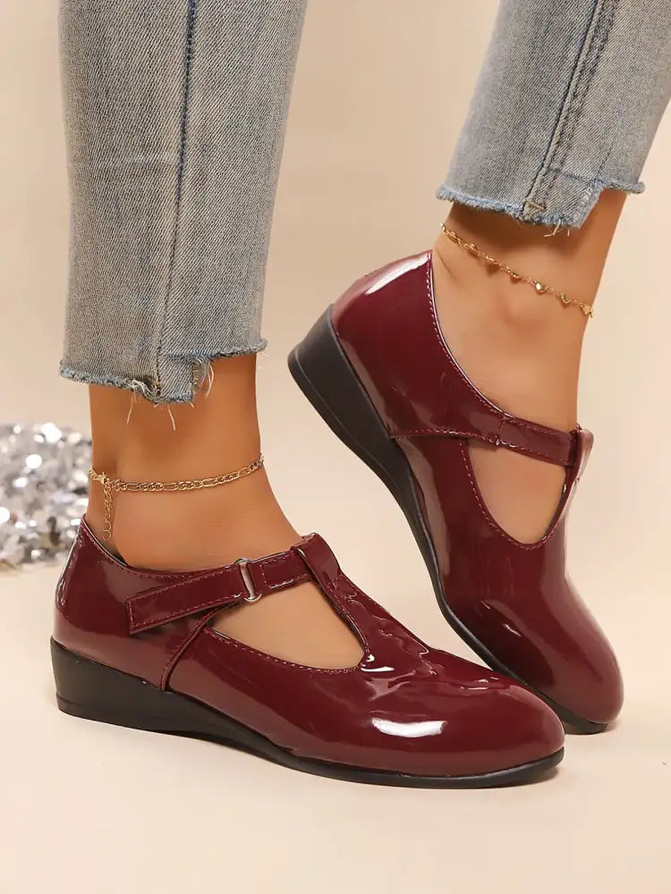 Point Toe Wedge Loafers