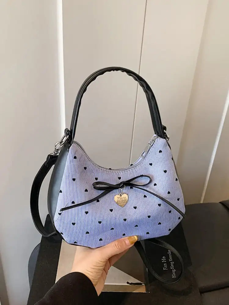 Printed Bow Shoulder Bag