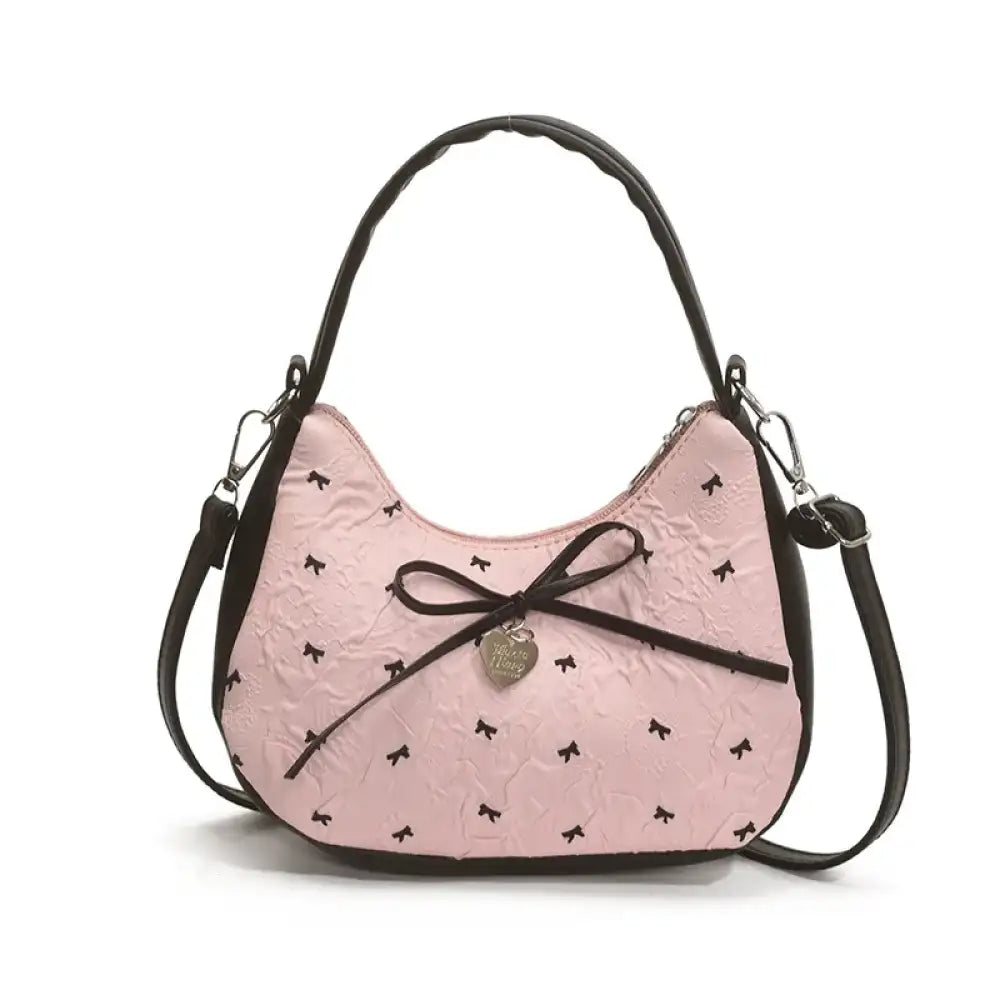 Printed Bow Shoulder Bag