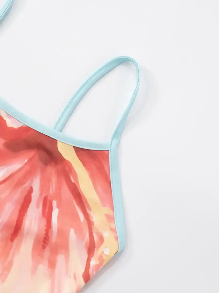 Printed Scoop Neck Cami and Skirt Set