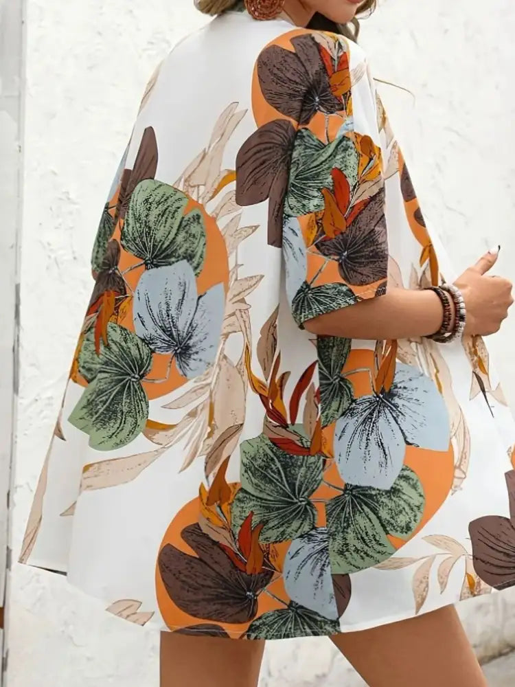 Printed Short Sleeve Shir and Shorts Set