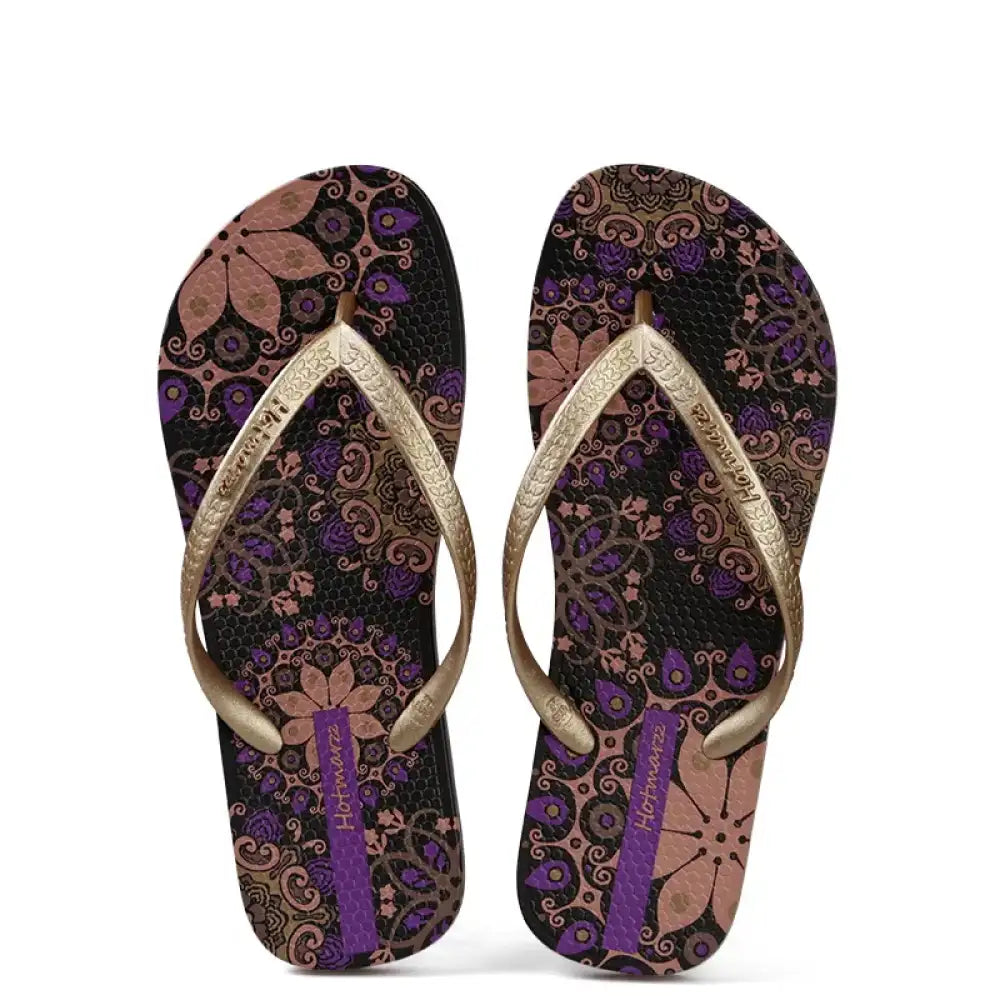 Printed Summer Toe Post Slippers