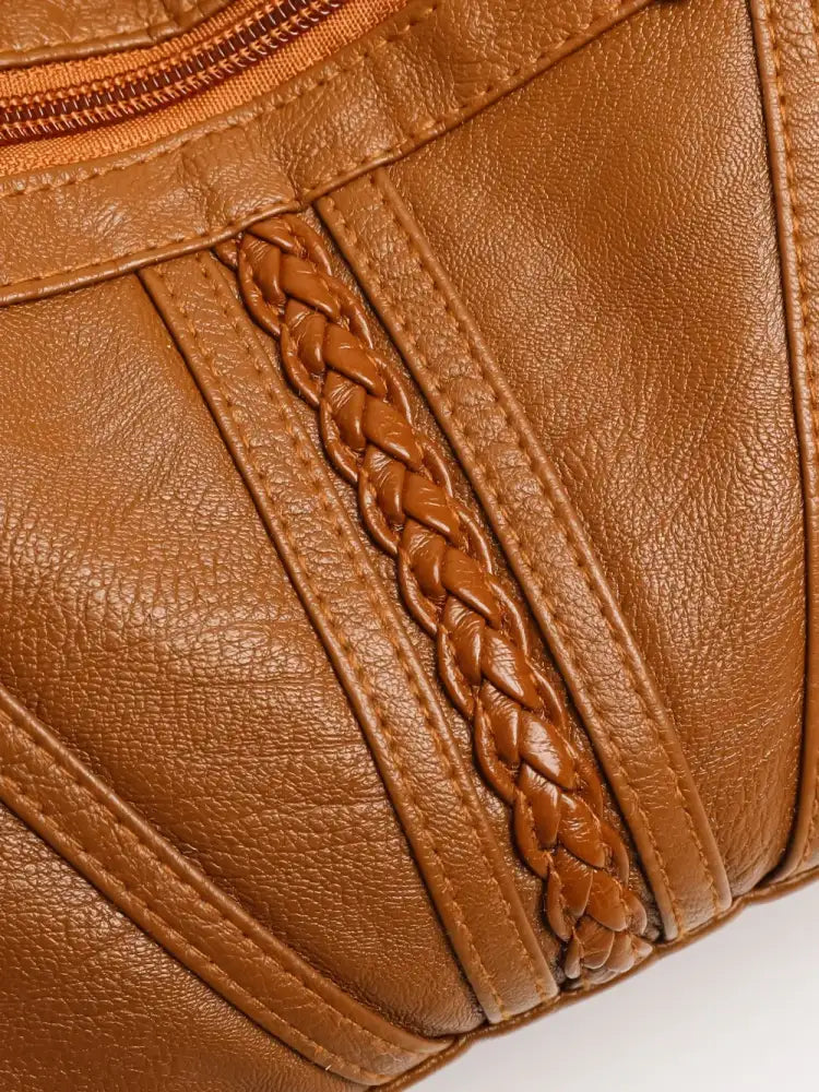 PU Leather Adjustable Strap Shoulder Bag