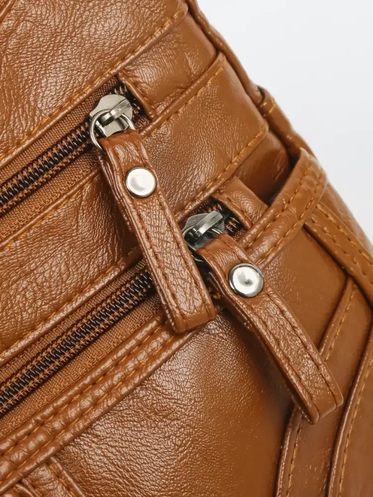 PU Leather Adjustable Strap Shoulder Bag