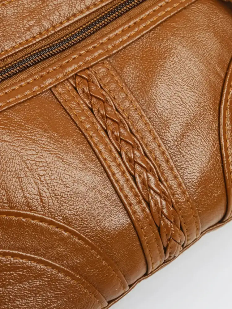 PU Leather Adjustable Strap Shoulder Bag