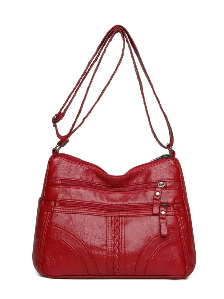 PU Leather Adjustable Strap Shoulder Bag