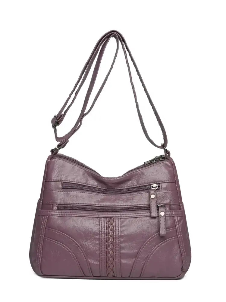 PU Leather Adjustable Strap Shoulder Bag