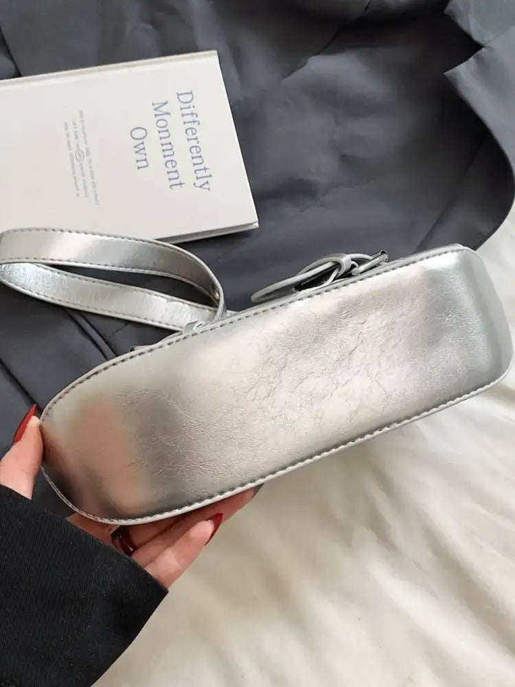 PU Leather Buckle Shoulder Bag