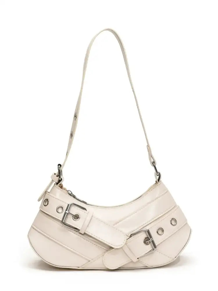 PU Leather Buckle Shoulder Bag