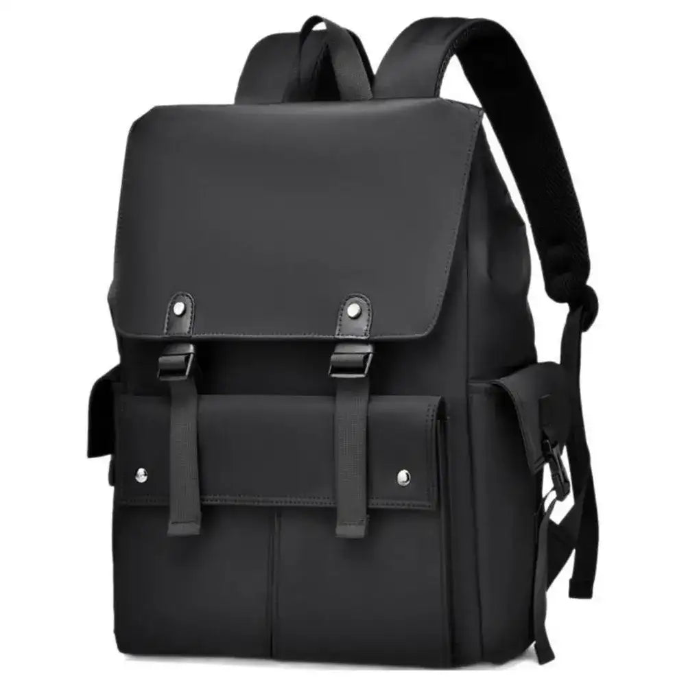 PU Leather Multi-Pockets Adjustable Strap Backpack Bag