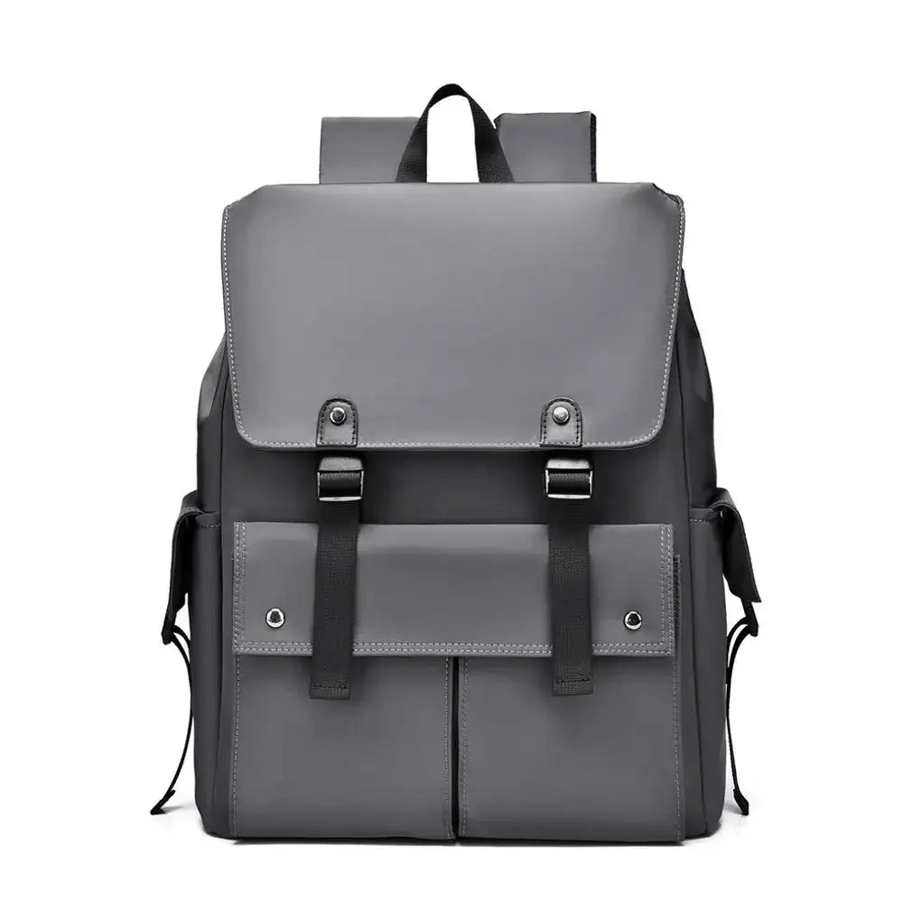 PU Leather Multi-Pockets Adjustable Strap Backpack Bag
