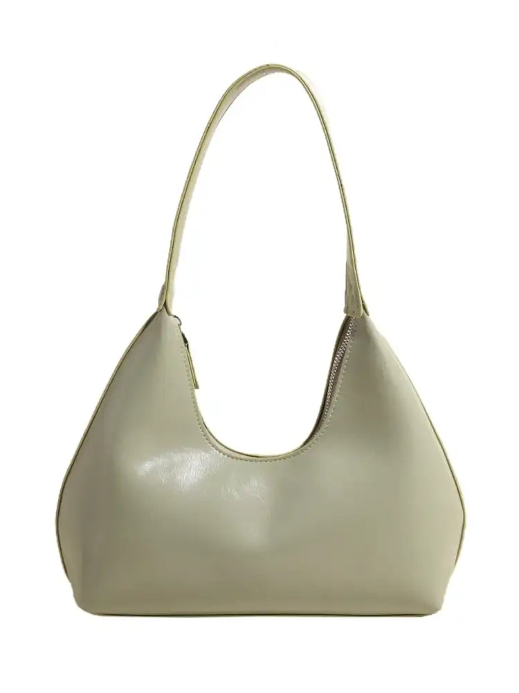 PU Leather Shoulder Bag with Zip
