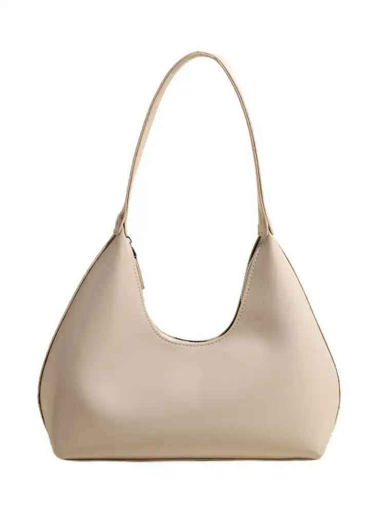 PU Leather Shoulder Bag with Zip