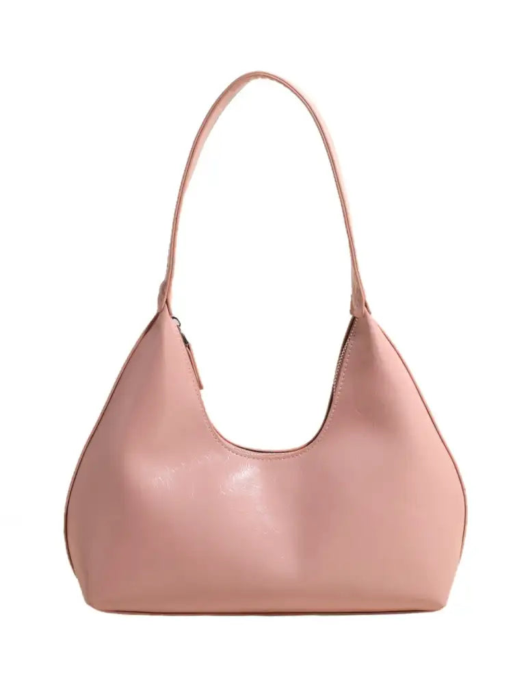 PU Leather Shoulder Bag with Zip