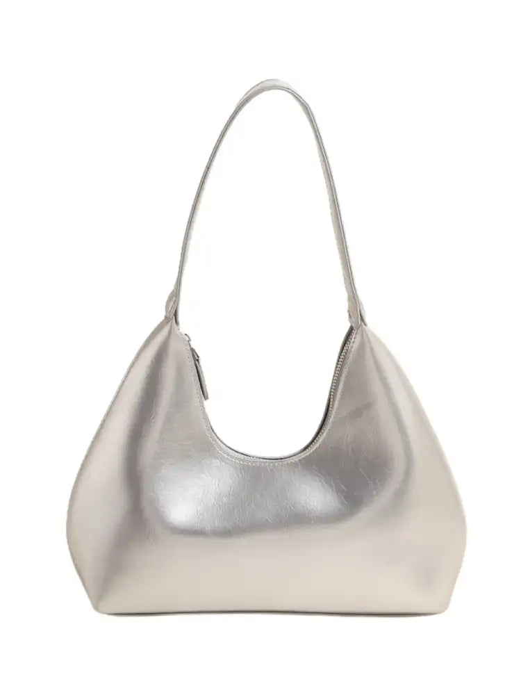 PU Leather Shoulder Bag with Zip