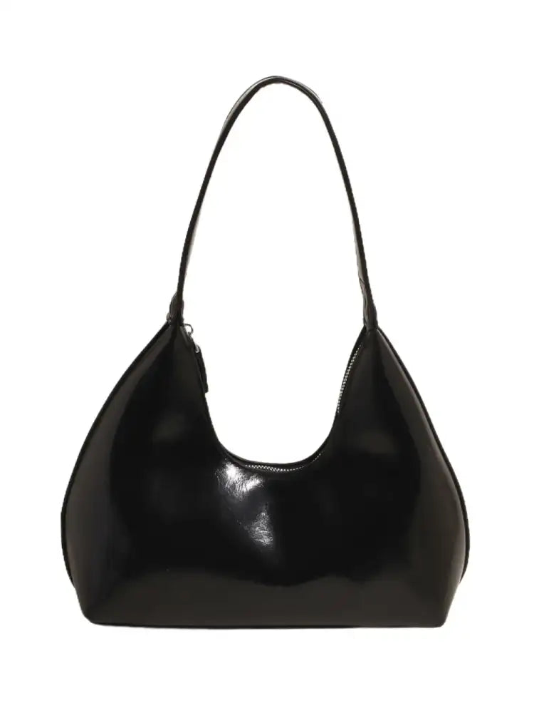 PU Leather Shoulder Bag with Zip